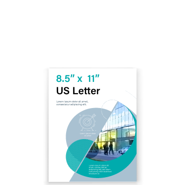 US Letter Size 8.5 x 11 inches