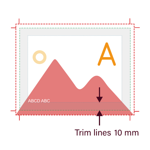 calendar trim line 10mm