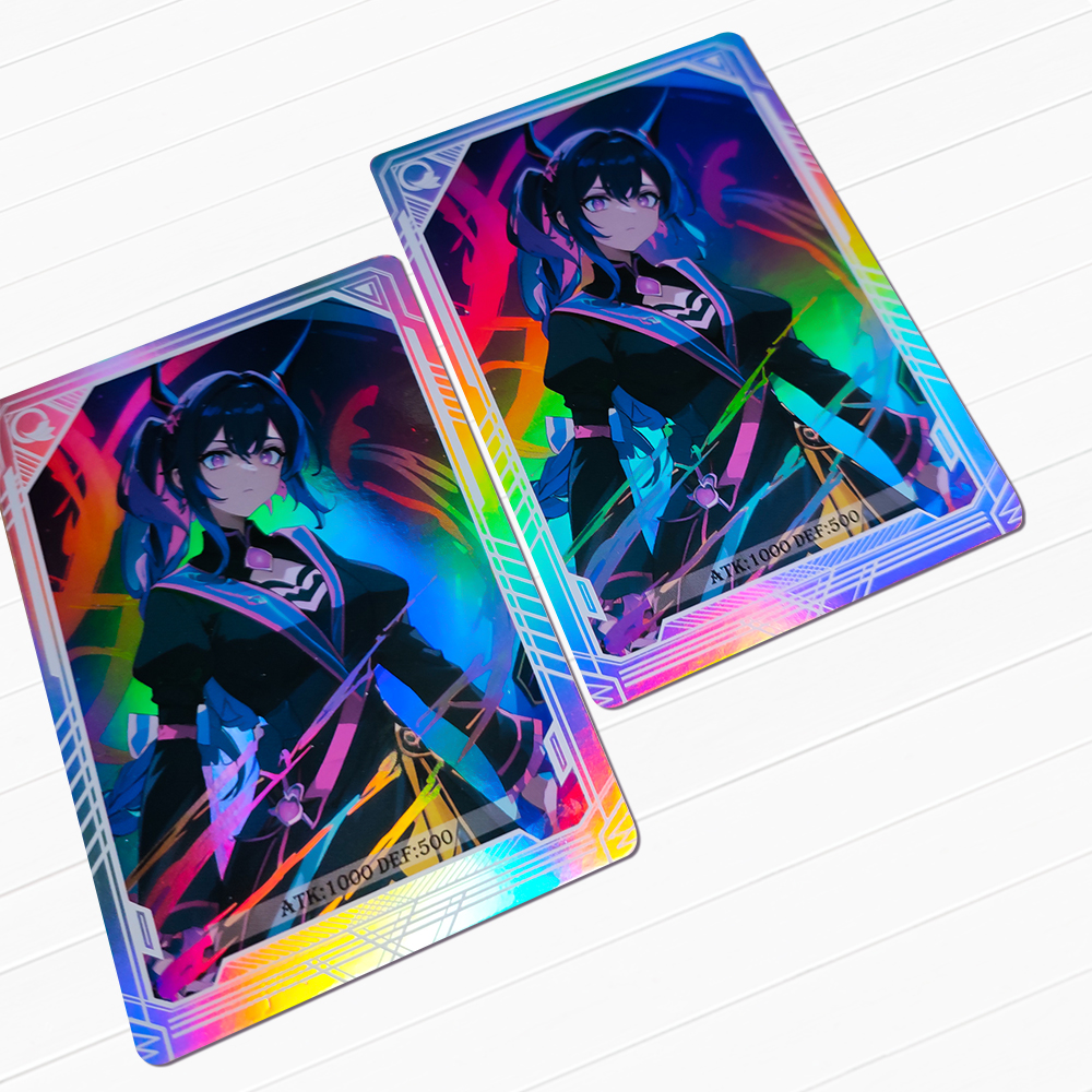 Custom holographic trading cards