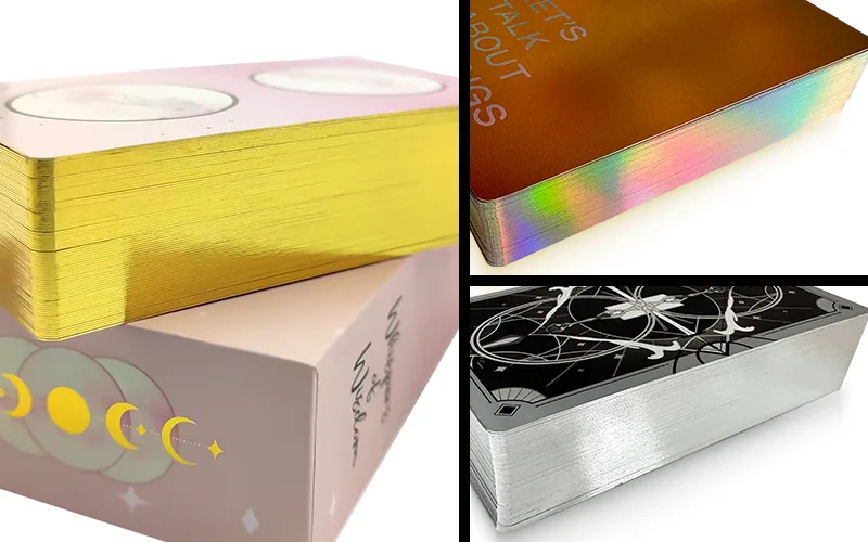 Gilded edges card effect